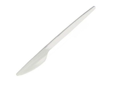 Noże wielokrotnego użytku - białe 100 sztuk