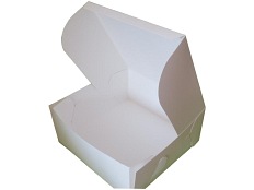 Pudełko na ciasto składane białe 22x22x12cm  - RK2298 10 sztuk