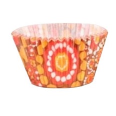 CUPCAKE CZERWONE w kwiaty 60x52mm A'360