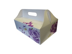 Pudełko weselne XL fioletowe róże 25x15x8cm 1 sztuka