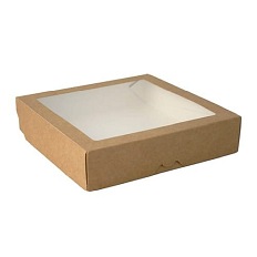 Pudełko na sushi z okienkiem 20x20x4cm 25 sztuk