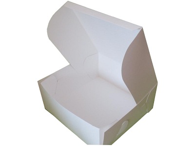 Pudełko na ciasto składane białe 25x25x12 - RK6176 10 sztuk