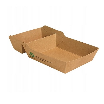 Tacka na frytki pure 2-dzielna bio 15,5x8,5x3,8cm  87257 80 sztuk