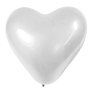 BALONY BIAŁE SERCA 11" 10 SZTUK