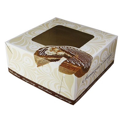 Kartonik na tort, ciasto 32x32x15 ORNAMENT OKIENKO  10 SZTUK