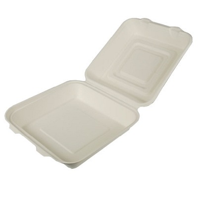 Pojemnik 1-dzielny z trzciny cukrowy 8x25,5x25,5cm  82223 25 sztuk