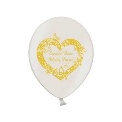 BALON - Szczęść Boże Młodej Parze, White, 14-214-070