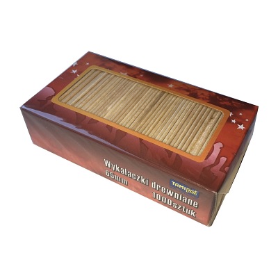 Wykałaczki bambusowe kartonik 27-53 1000 sztuk