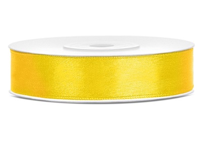 TASIEMKA satynowa 12mm Żółta kod: TS12-084