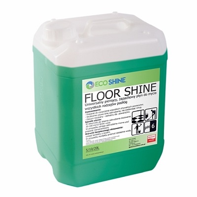 Floor shine 10 l - Mocno pieniący płyn do mycia wszystkich rodzajów podłóg