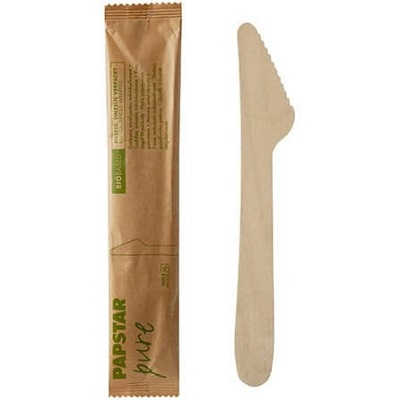 Noże z drewna pojedynczo pakowane 16,5cm 88005  50 sztuk