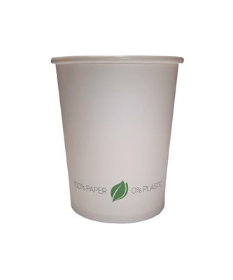 Kubek papierowy kolor - biały 250ml 0% plastik 50 sztuk