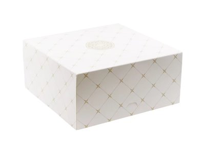 Pudełko cukiernicze klejone - nadruk rozeta 300x300x125mm 39835 10 sztuk