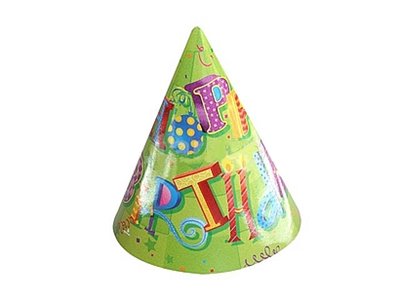 CZAPECZKI PAPIEROWE 15cm "Happy Birthday 2"  55-16