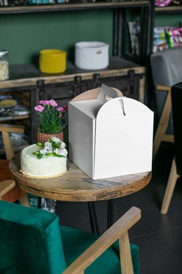 Koszyczek wysoki na tort MF 34x34x25cm - RK1014  10 sztuk