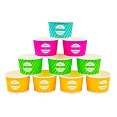 Miska papierowa do lodów kolor mix 0-plastik 245ml 88556 50 sztuk