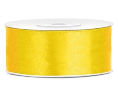 TASIEMKA satynowa 25mm Żółta kod: TS25-084