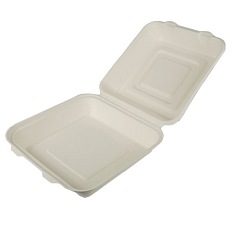 Pojemnik 1-dzielny z trzciny cukrowy 8x25,5x25,5cm  82223 25 sztuk