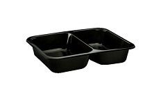 Pojemnik czarny 2-dzielny 227x178x30mm PP KGL 50 sztuk