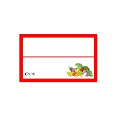 CENÓWKI LAMINOWANE 60x95mm warzywa A'50