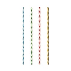 SŁOMKI PAPIEROWE 6MM/20CM MIX KOLOR ZIG-ZAG 87517 A'100
