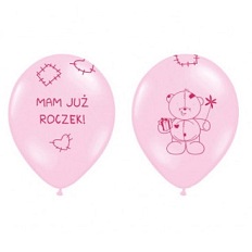 BALON - Mam Już Roczek, Pastel Pink, SB14P-221-081J