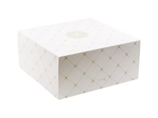 Pudełko cukiernicze klejone - nadruk rozeta 300x300x125mm 39835 10 sztuk