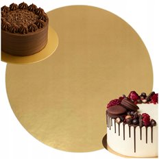 Krążek złoty, podkład pod tort 22cm 10 sztuk